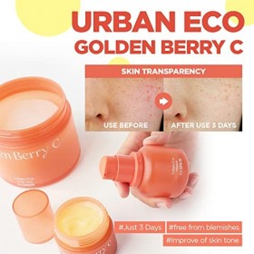 THESAEM - Urban Eco Golden Berry C Toner Pack de tampons faciaux aux extraits de baies dor péruviennes - Patchs rajeunissant