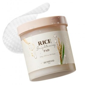 Skinfood Tampons Toniques Éclaircissants au Riz, Soins du Visage, 250g, 60 Tampons