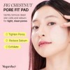 Veganifect Tampon tonique raffermissant les pores - Lisse la peau - Minimise les pores - Soin coréen de la peau - Végétalien 
