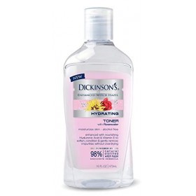 Dickinsons Enhanced Witch Hazel – Tonique hydratant – à leau de rose – 473 ml