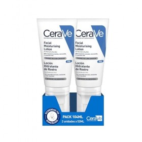 CeraVe, PM Lot de 2 lotions hydratantes pour le visage 52 ml pour peaux normales à sèches, hydrate et restaure la barrière pr