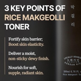 House of Dohwa Makgeolli Rice Tonic | À base de riz coréen | 200 ml | Soin de la peau coréen