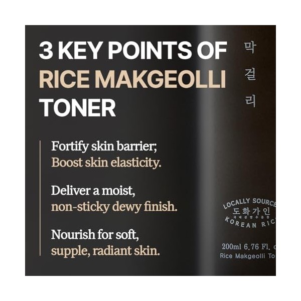 House of Dohwa Makgeolli Rice Tonic | À base de riz coréen | 200 ml | Soin de la peau coréen