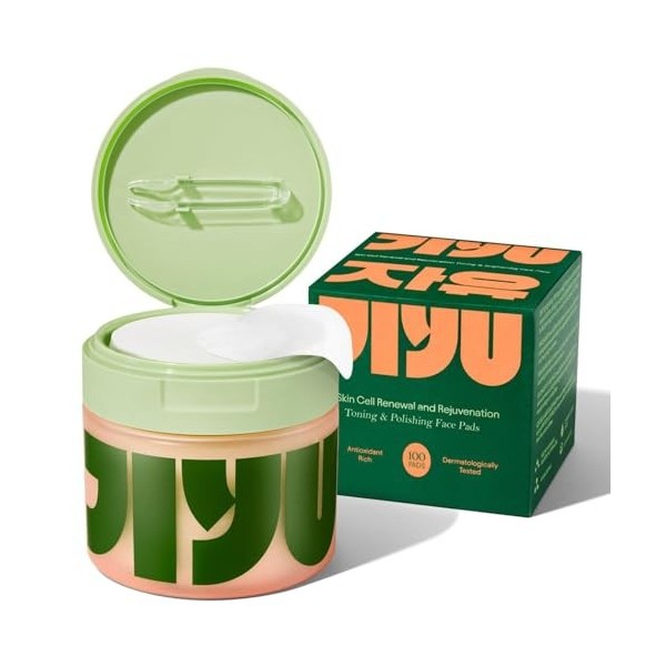 Jiyu Original Renewal & Rejuvenation Toner Pads, Anti-Âge Éclaircissant Rides Minimisant 1 Stück（100pcs） Lotions Toniques