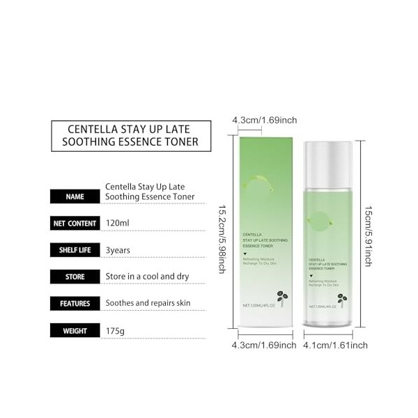 Lotion Tonique Apaisante À La Centella Et Lallantoïne, Hydratante Lacide Hyaluronique For Une Peau Hydratée Un Teint Plus L L...