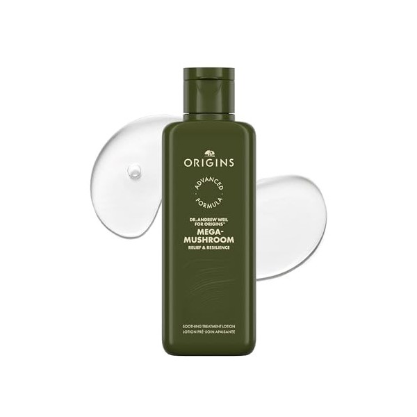 Origins Mega-Mushroom Lotion pré-soin apaisante Mega-Mushroom, pour peaux sensibles, Contient du champignon Reishi, 200 ml