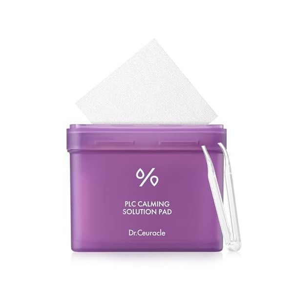 Dr.Ceuracle PLC Calming Solution Pad – Tampon tonique apaisant et apaisant instantané pour les peaux sensibles, soin coréen a