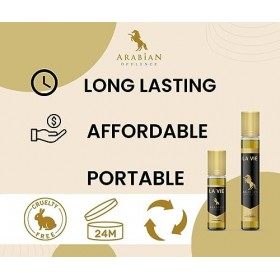 Huile de parfum inspirée de LA VIE pour femme dans un flacon roulant par Arabian Opulence