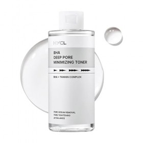 HYCL BHA - Tonique exfoliant pour le visage - 200 ml - Avec extrait décorce de Salix Alba saule et complexe de tanins - 50