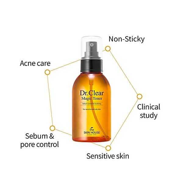 THE SKIN HOUSE since 1979 docteur Toner magique transparent 130 ml, 4,40 fl.oz. | Soins de la peau pour peau sujette à lac Lo...