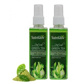 NUTRIGLOW Green Tea Toner pour Éclaircir et Nourrir la Peau, Éliminer les Cellules Morte, Taches Noires, Tonus de Peau Plus L