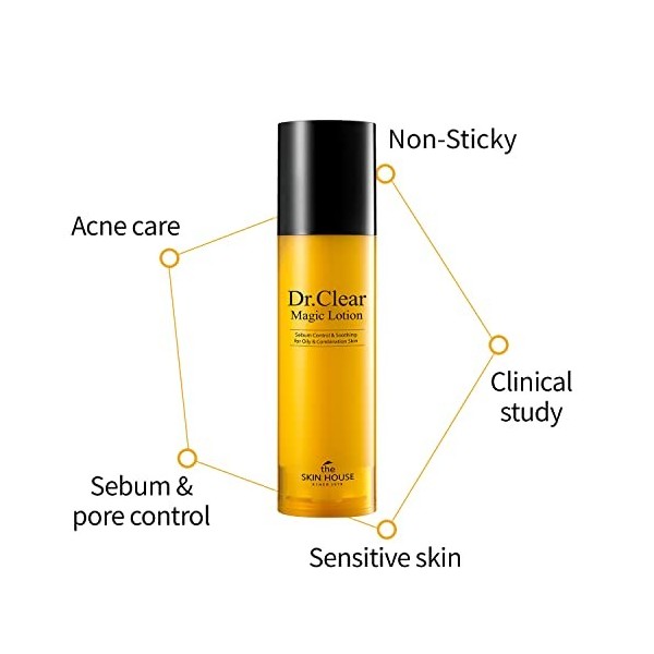 THE SKIN HOUSE Docteur Lotion magique transparente 50 ml, 1,69 fl.oz. | Traitement de soins de la peau pour lacné | hamamé