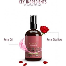 HYD Gulabo Premium Eau de rose 110 ml | Tonique pour la peau, le visage et les cheveux | Sans paraben, sans alcool | Équilibr