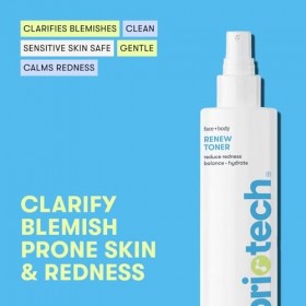 BRIOTECH Skin Renew Toner Spray à lacide hypochloreux pour le visage et la peau Minimise lapparence des imperfections, brum