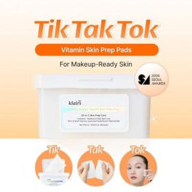 DearKlairs Freshly Juiced Lot de 80 tampons de toner vitaminé, préparation de maquillage, glutathion liposomal, facile à sépa