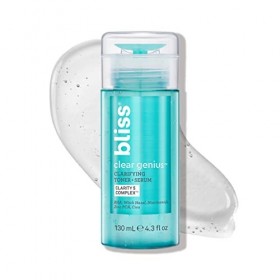 Bliss Clear Genius Tonique et sérum clarifiant purifie les pores, tonifie, calme et nettoie la peau Acide salicylique, niacin