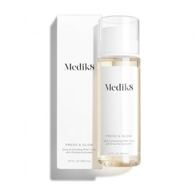 Medik8 Press & Glow Toner exfoliant quotidien PHA avec activateur denzymes pour une peau éclatante 200 ml