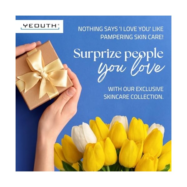 YEOUTH Essentiels Skincare Système,Tonique Equilibrant Visage, Sérum Visage à lAcide Hyaluronique et à la Vitamine C, Hydrat