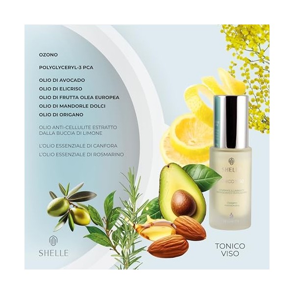 Jeunity- Shelle Cosméceutique Tonique, avec Oxygène-Ozone. Rafraîchissant, Illuminateur, Purifiant, Rééquilibrant, Énergisant