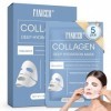 5 Pièces Masque au Collagène, Masque Collagene Hydratant et Raffermissant, Hydratant et Apaisant, Améliore l’Élasticité et l’