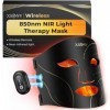 XSSNVV Masque LED Visage Sans Fil avec Refroidissement, 4 Modes Masque Luminothérapie Lumière Rouge & Infrarouge 850 nm, LED 