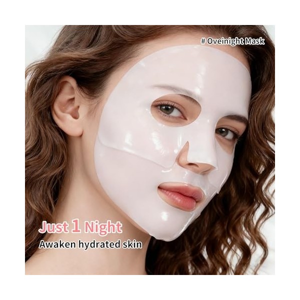 Masque Collagene, 5 Pièces Collagen Mask, Affinement des Pores, Anti-âge, Hydratant, Amélioration de la Peau Rouge 