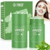 2 Pièce Green Masque Nettoyant, Masque Solide Stick, Green Masques Stick, Nettoie en Profondeur les Pores, Hydratant Efficace