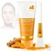 Masque Visage de Nuit Au Curcuma 75ml avec Collagène,Masque Collagene Peel-Off À L’Acide Kojique et Au Rétinol,Soin Visage Hy...