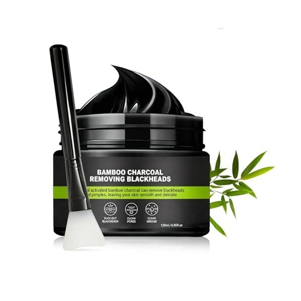 120ml Masques Pour Hommes, délimination Masque, Nettoyage en Profondeur, avec pinceau masque