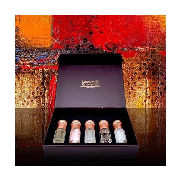Luxury Scent Ensemble de collection dhuiles parfumées au musc blanc de qualité supérieure avec coffret cadeau