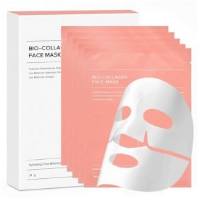 YZ&YL Masque Collagene Visage, 5 Pièces, Bio Collagen Face Mask, Ultra Hydratant, Resserre les Pores, Anti-âge Masque Collagè