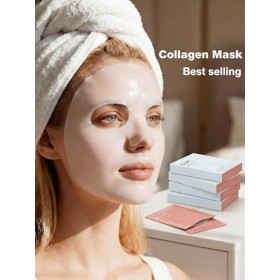 YZ&YL Masque Collagene Visage, 5 Pièces, Bio Collagen Face Mask, Ultra Hydratant, Resserre les Pores, Anti-âge Masque Collagè