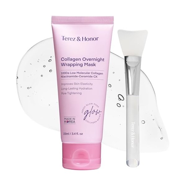 Korean Collagen Night Wrapping Mask 100 mL - Masque de Nuit au Collagène, Soin Visage Skincare Coréenne pour Hydratation Inte