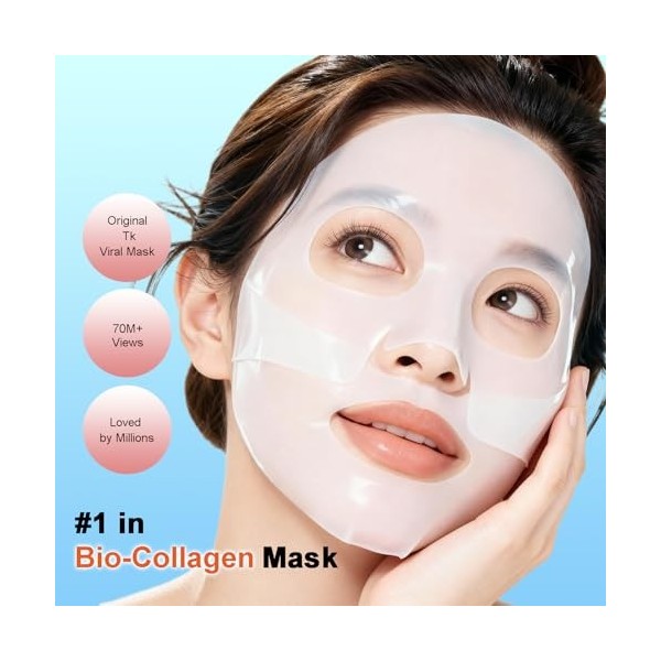 TATUNER Masque de Nuit Hydrogel Bio Collagène, hydratant en profondeur, resserrant les pores, raffermissant et anti-rides, pe