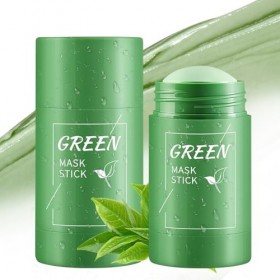 2 pièces Green Tea Mask Stick,Masque Visage Thé Vert Point Noir,Nettoyage en Profondeur,Réduit les Pores,Contrôle du Sébum,So...