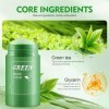 2 pièces Green Tea Mask Stick,Masque Visage Thé Vert Point Noir,Nettoyage en Profondeur,Réduit les Pores,Contrôle du Sébum,So...