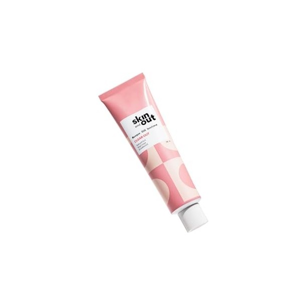 Skin & Out Clear OUT Masque SOS Boutons 60 ml – Masque Visage Anti‑Boutons Inflammés & Rougeurs, Cible Bactérie C.acnes, Apai