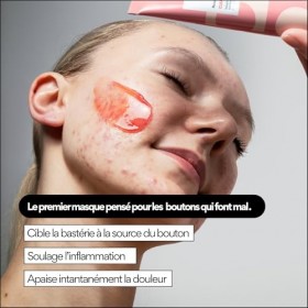 Skin & Out Clear OUT Masque SOS Boutons 60 ml – Masque Visage Anti‑Boutons Inflammés & Rougeurs, Cible Bactérie C.acnes, Apai