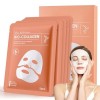 Masque au Collagène, 5 Pièces Soin Hydratant Ultra-Concentré Masque Hydratant Nuit Profond, Réduit les Rides et Resserre les ...