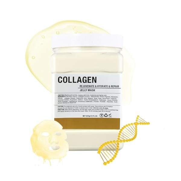 Masque en Poudre pour Soins du Visage, Hidratante y Nutritivo Masque en Gelée Peel-Off, Professionnelle Uso en Spa Jelly Face