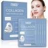 5 Pièces Collagen Masque Profond Réel, Masque Éclaircissant Et Transparence, Masque Hydrogel Glass Skin, Amélioration de lÉl