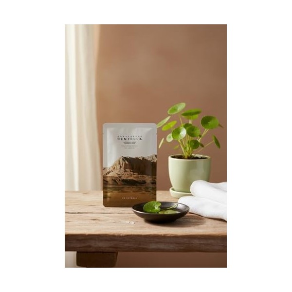 SKIN1004 Madagascar Centella Watergel Sheet Ampoule Mask – Lot de 4 masques visage hydrogel – Hydratant & apaisant – Soin K-B