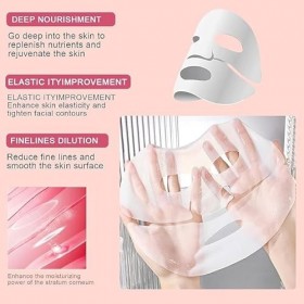 Masque Collagene Visage, 6 Pièces Bio Collagen Face Mask，hydratation en profondeur, réduit les rides, soin de la peau du visa