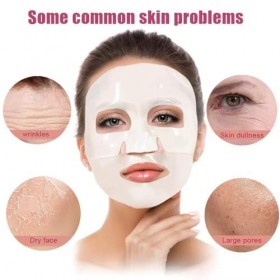 Masque Collagene Visage,Masque de collagène biologique, Bio Collagen Face Mask, masque Hydrogel apaisant, hydratant anti - âg