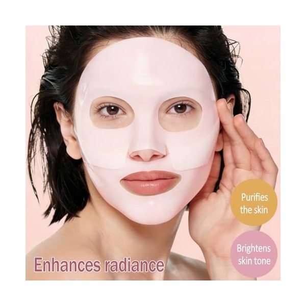 Masque Collagene Visage Korean - 4 Pièces Soin Visage Femme, Skin care Coréenne, Collagen Night Mask Masque Hydratant Visage,