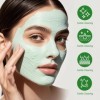 2 Pièces Masque Stick au Thé Vert,Masque Visage Purifiant à lArgile Verte, Nettoyage Profond, Élimination des Points Noirs, 