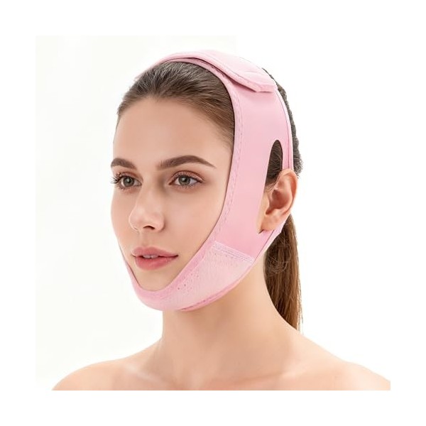 Sangle de menton pour dormir et réduire le double menton, masque de levage en V pour femme/homme – sculptant la mâchoire réut