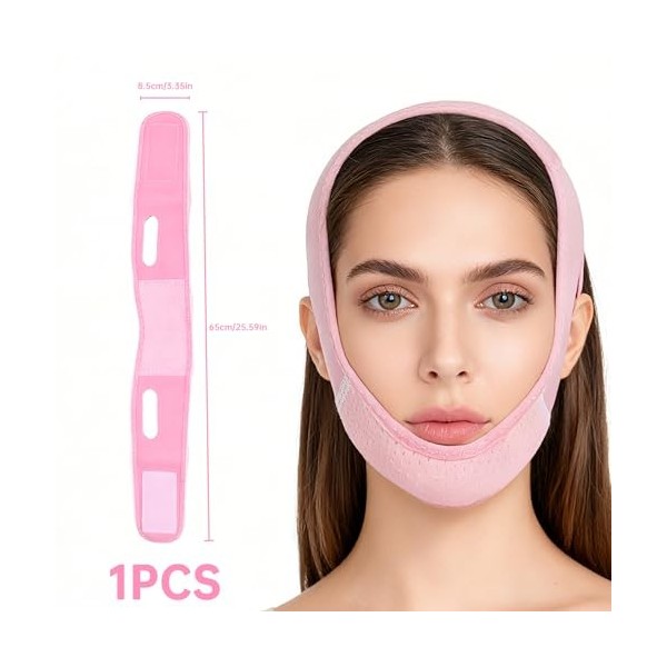 Sangle de menton pour dormir et réduire le double menton, masque de levage en V pour femme/homme – sculptant la mâchoire réut