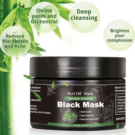 Masque Charbon Point Noir, Blackhead Remover Masque, Nettoyage en Profondeur pour Points Noirs, la saleté, lacné, Réduction 