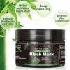 Masque Charbon Point Noir, Blackhead Remover Masque, Nettoyage en Profondeur pour Points Noirs, la saleté, lacné, Réduction 